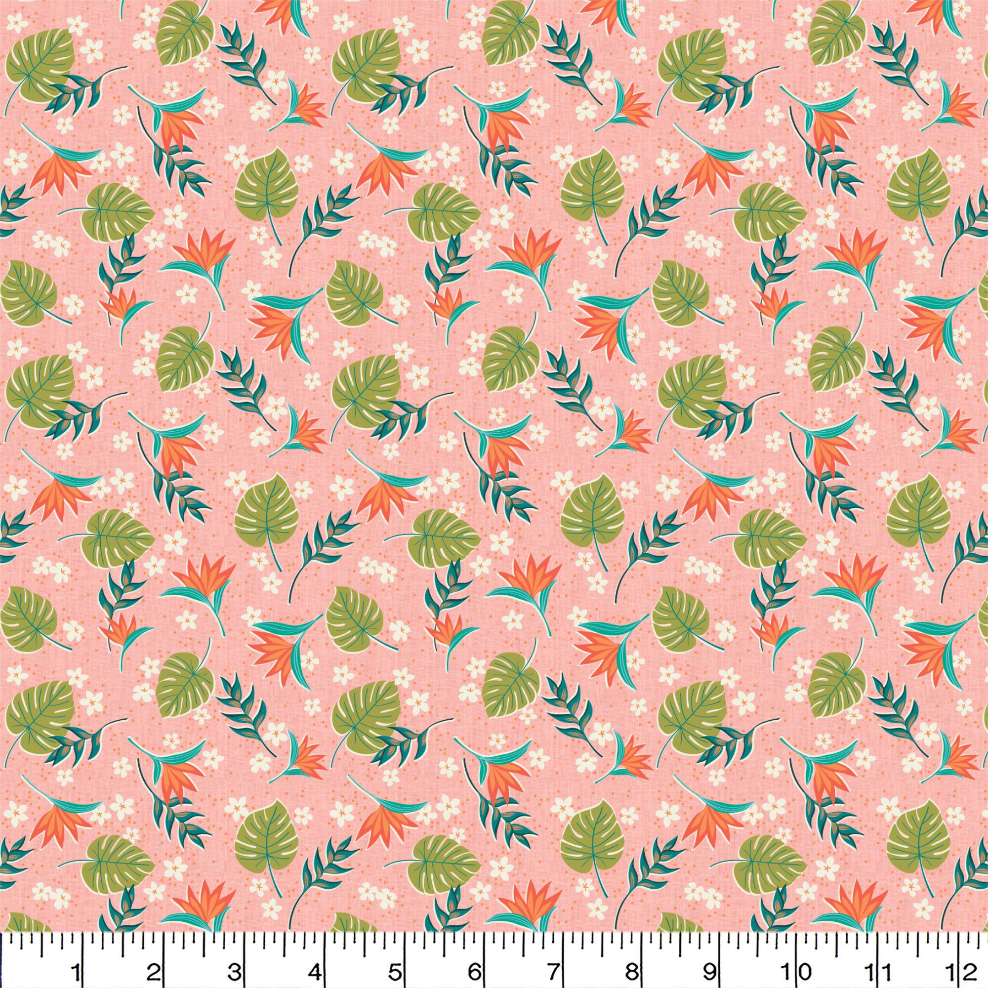 Camelot Fabrics Tropical Plants Cotton Fabric